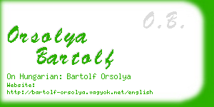 orsolya bartolf business card